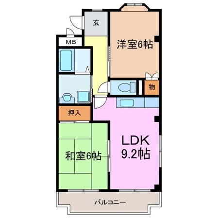 エスポワールアイの物件間取画像